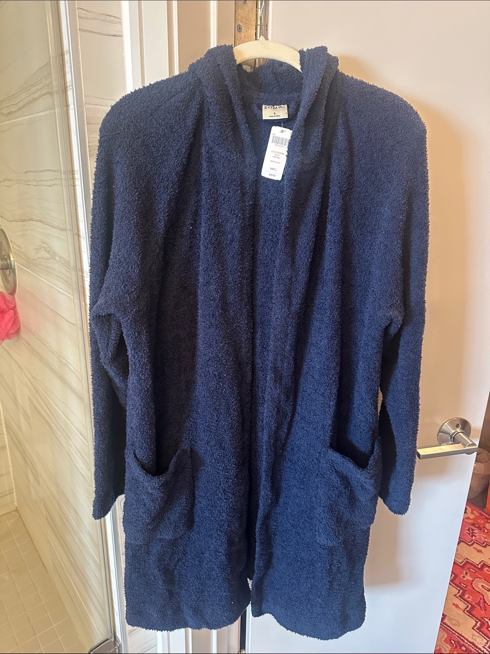 Soma Cozy Hooded Navy Blue Women's Cardigan